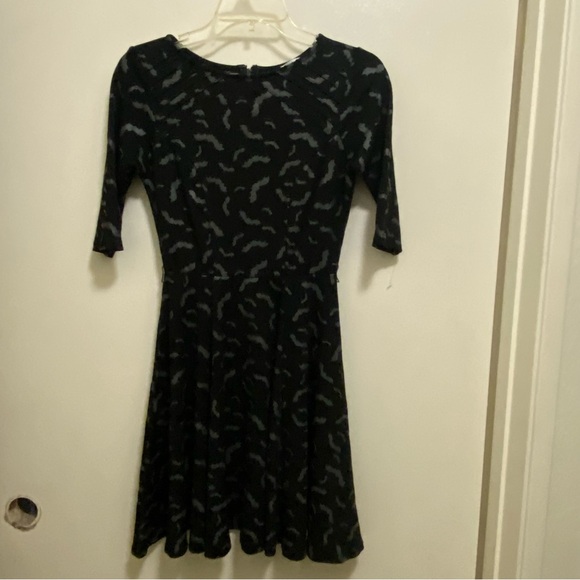 Unique Vintage Dresses & Skirts - Unique Vintage Womens Dress S 4 Black Gray Bats Whimsygoth Goth Skater Fit Flare